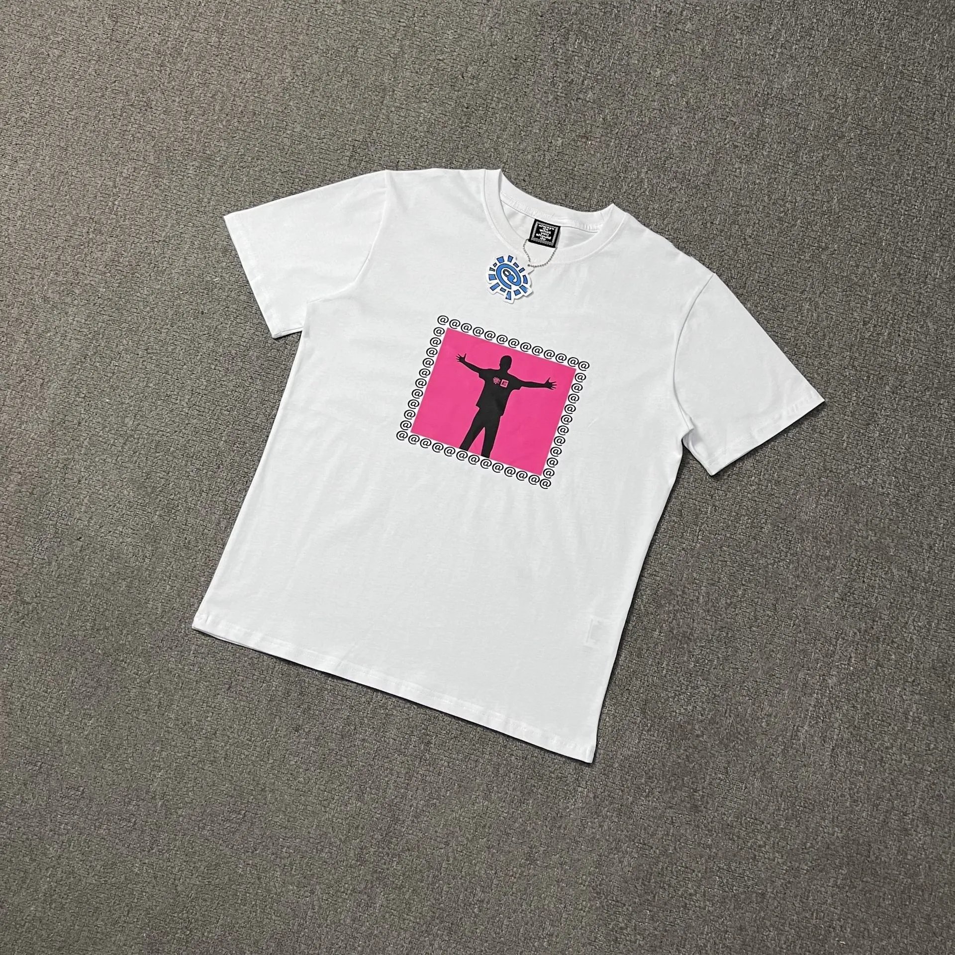 A&D Shorts Sun logo print — AD23 White