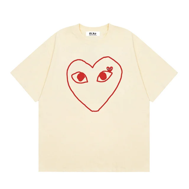 Comme des Garçons T-Shirts PLAY multi-heart print product detail image 13