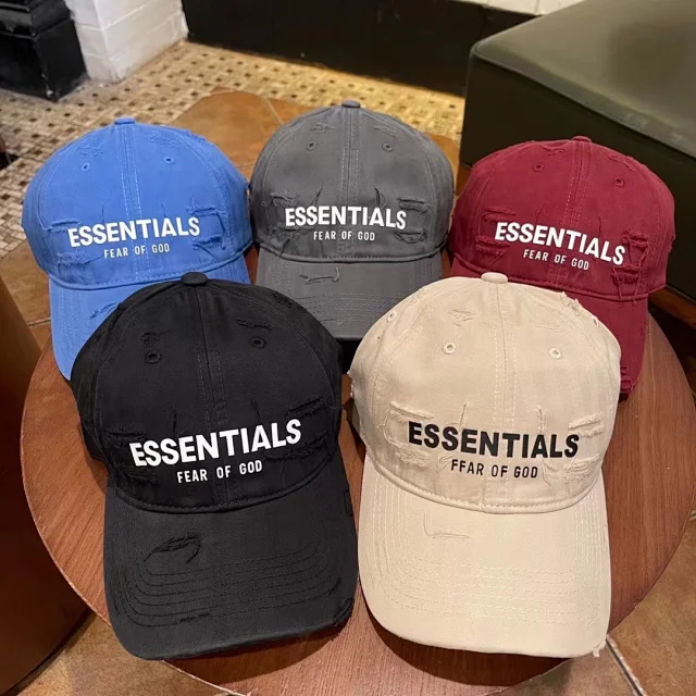 Essentials Hats Distressed Logo Baseball Cap product detail image 9