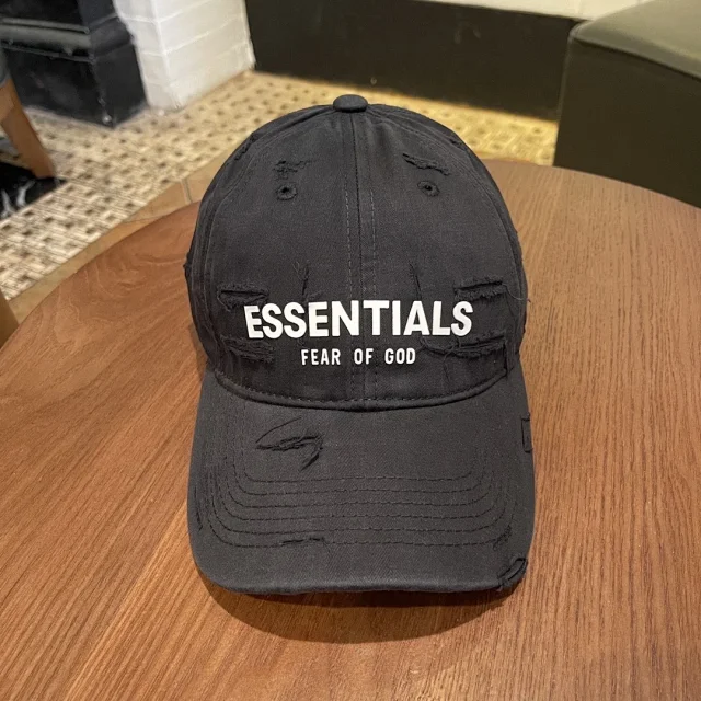 Essentials Hats Distressed Logo Baseball Cap product detail image 13