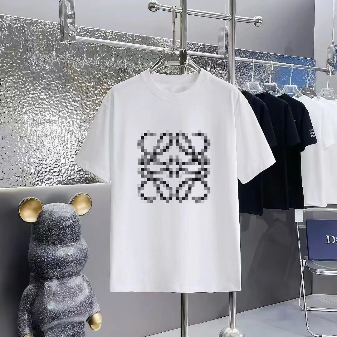 Loewe T-Shirts Short-Sleeve T-Shirt with Anagram Chest Patch — 12