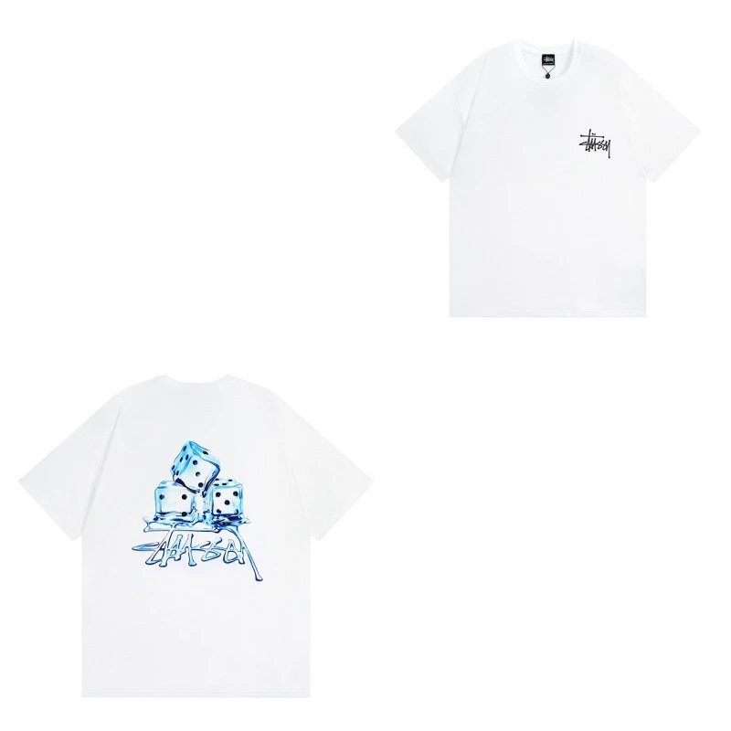 Stüssy T-Shirts TS3K-1 Dice Graphic — 947 white