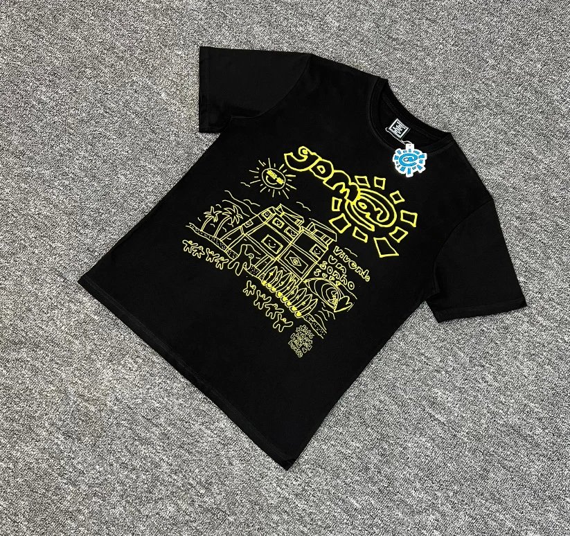 A&D Shorts Sun logo print — AD35 Black