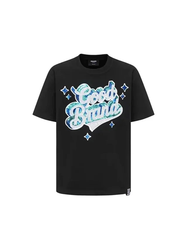 GOODBAI T-Shirts Oversized short-sleeve logo graphic T-shirt product detail image 9