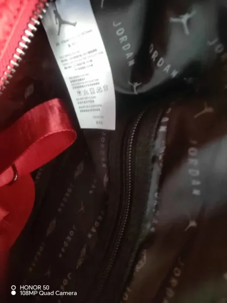 Air Jordan Duffle Bag Black Leather Travel Bag - 13