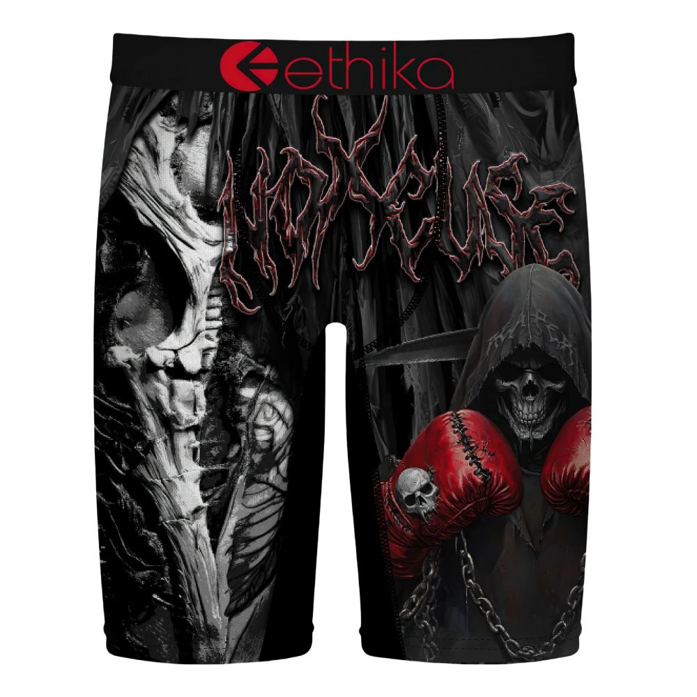 Ethika Underwear Printed Boxer Briefs — Boxing Skeleton