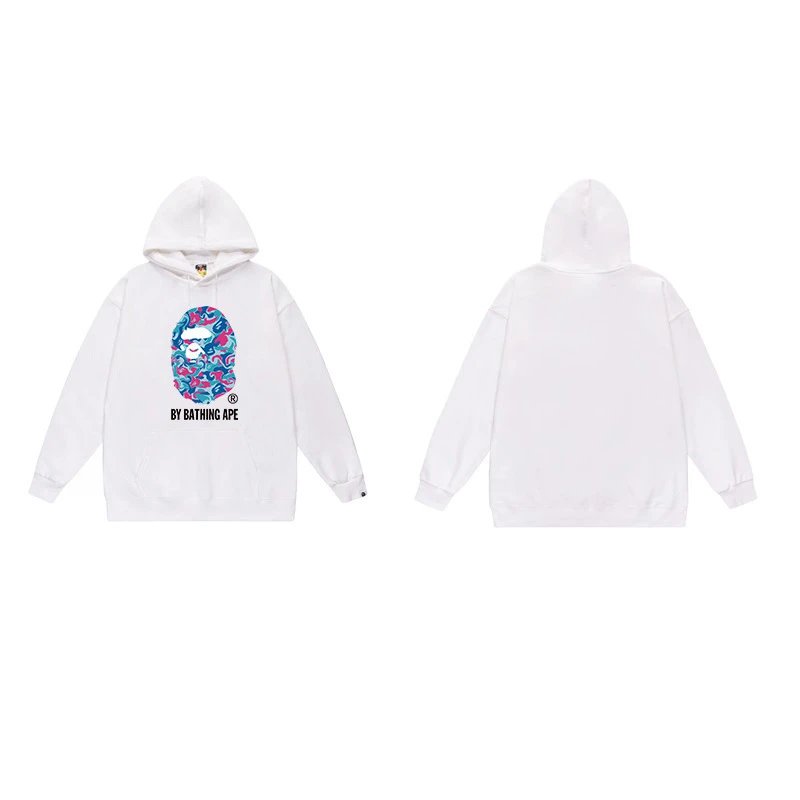 BAPE Hoodies & Sweatshirts Ape Head Graphic Pullover Hoodie — 7045 white