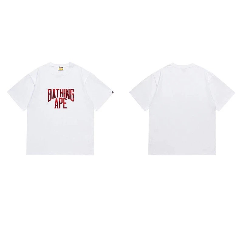BAPE T-Shirts Graphic Print Crewneck T-Shirt — 1228 white