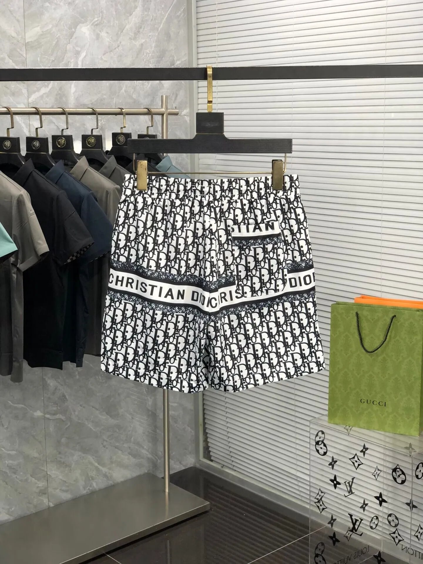 Dior Oblique Rainbow Print Swim Shorts - 18