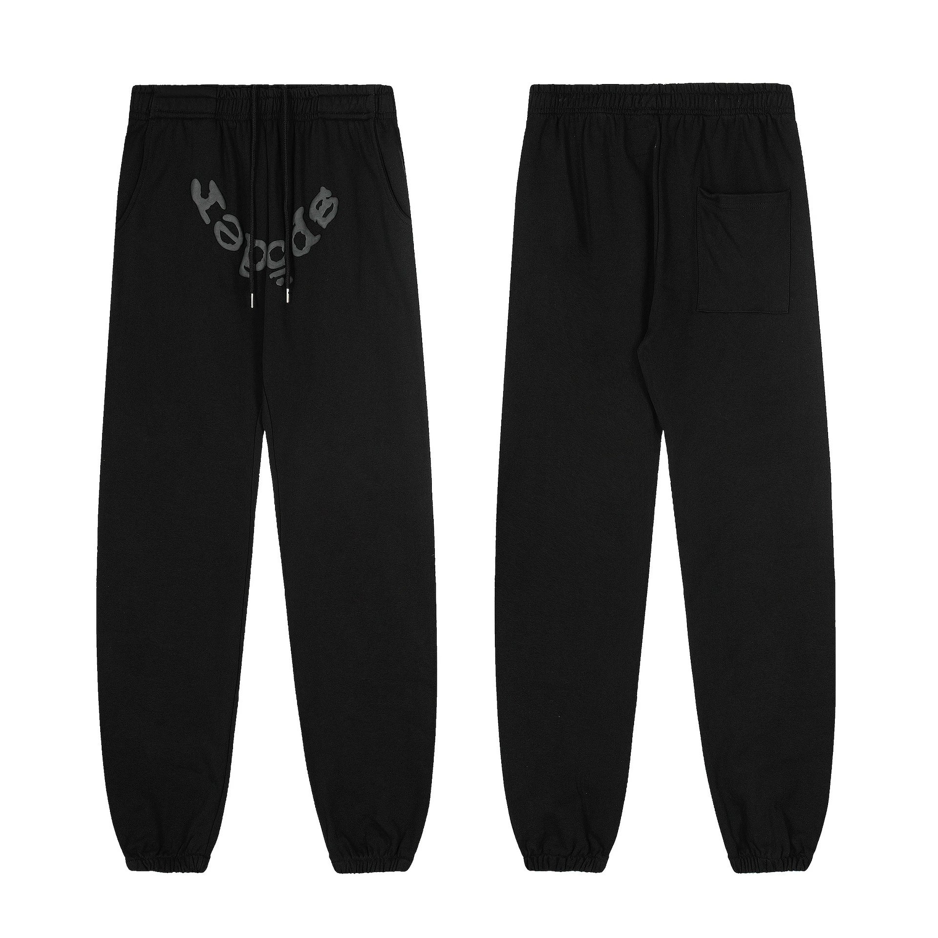 Sp5der Graphic Print Hoodie — 2641 Black