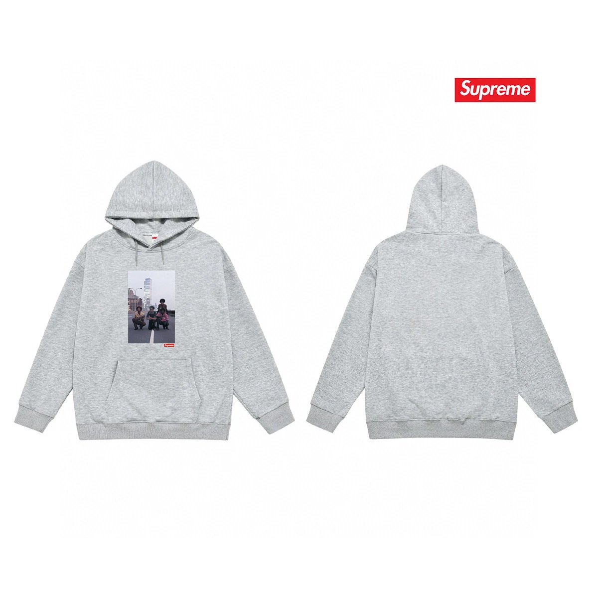 Supreme Hoodies & Sweatshirts Fleece-lined hooded sweatshirt with logo graphic — 15-3 Fleece-lined style