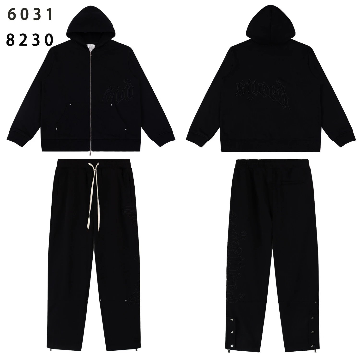 Hellstar Gothic Script Sweatpants Black - 21