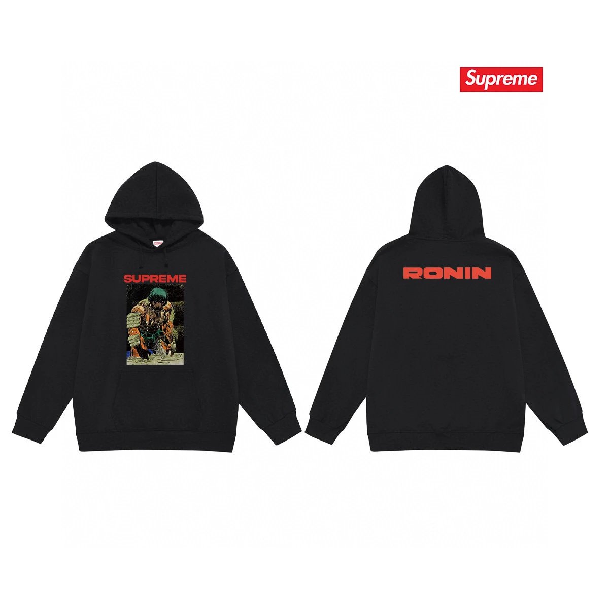 Supreme Hoodies & Sweatshirts Fleece-Lined Hooded Sweatshirt with Graphic Logo Print — 26-1 Fleece-lined version