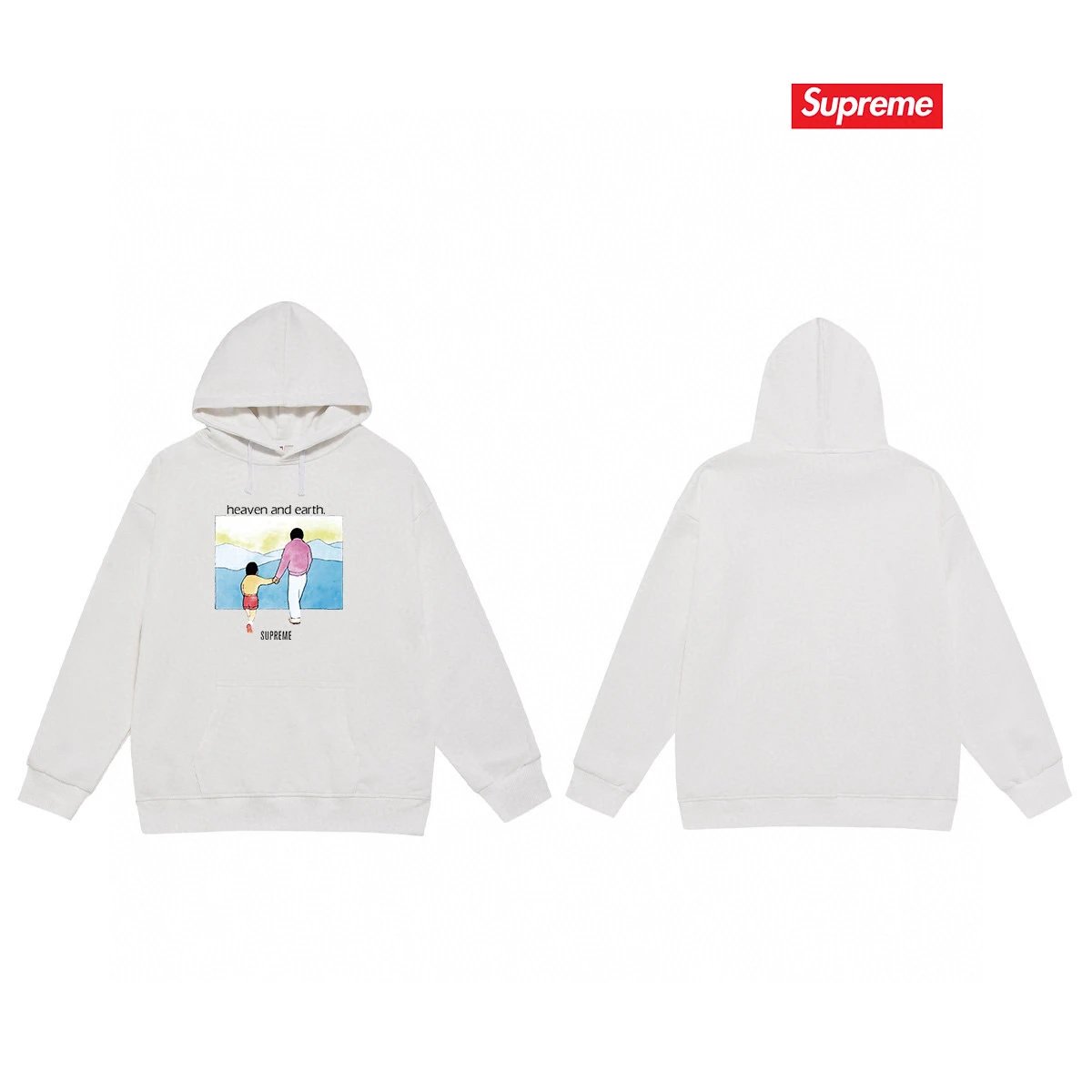 Supreme Hoodies & Sweatshirts Fleece-lined hooded sweatshirt with logo graphic — 13-2 Fleece-lined style