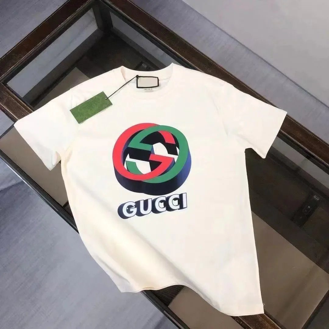 Gucci T-Shirts Logo Graphic — 17 white