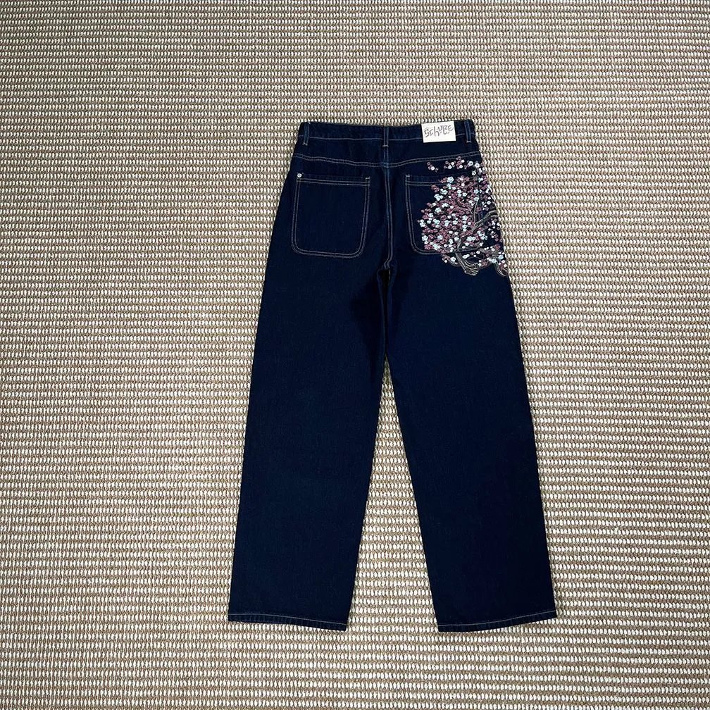 Unbranded Hoodies & Sweatshirts Embroidered Floral — Cherry Blossom / Black Trousers