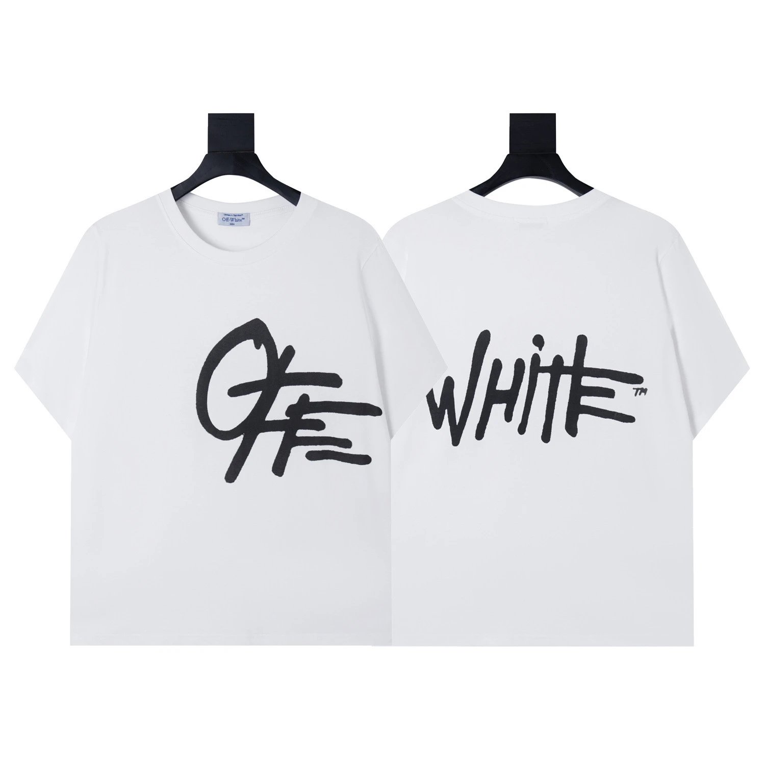Off-White T-Shirts Arrow Graphic Print — 1503 white