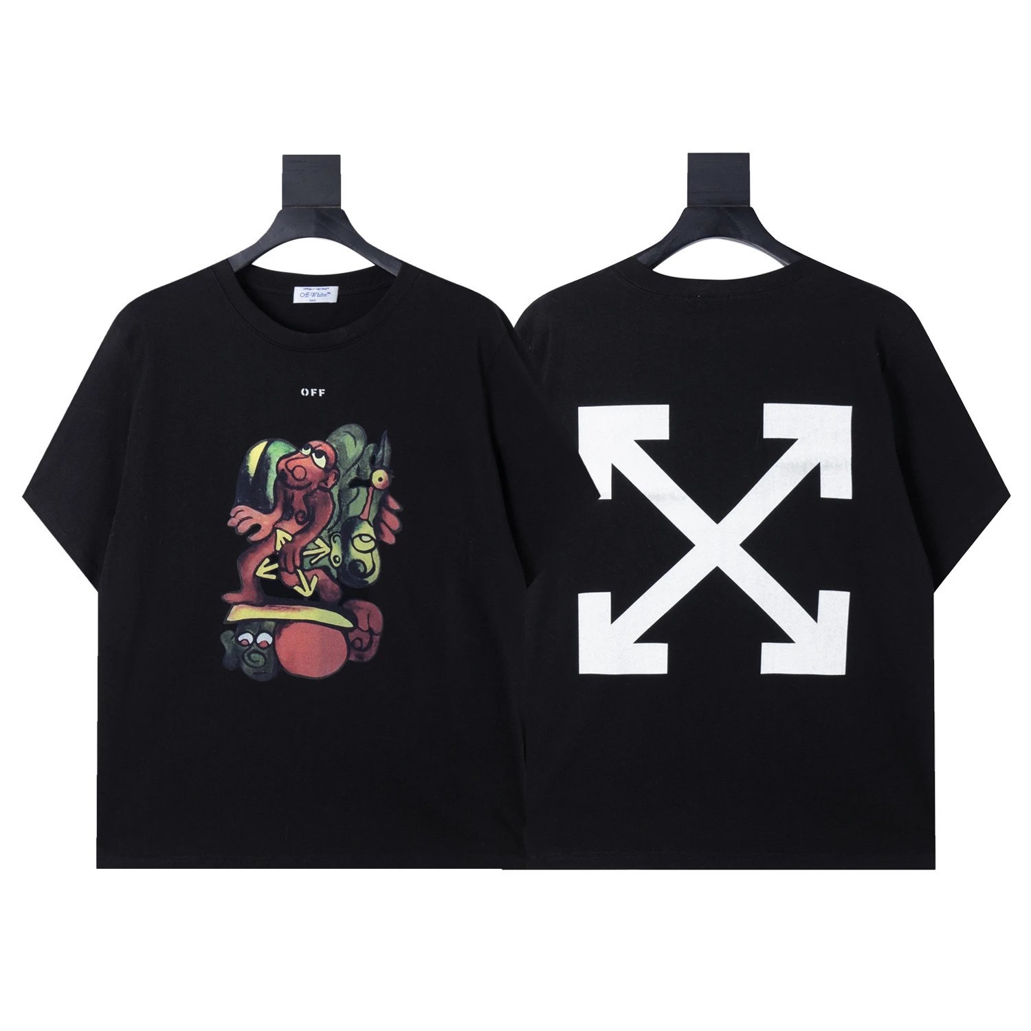 Off-White T-Shirts Arrow Graphic Print — 1508 Black