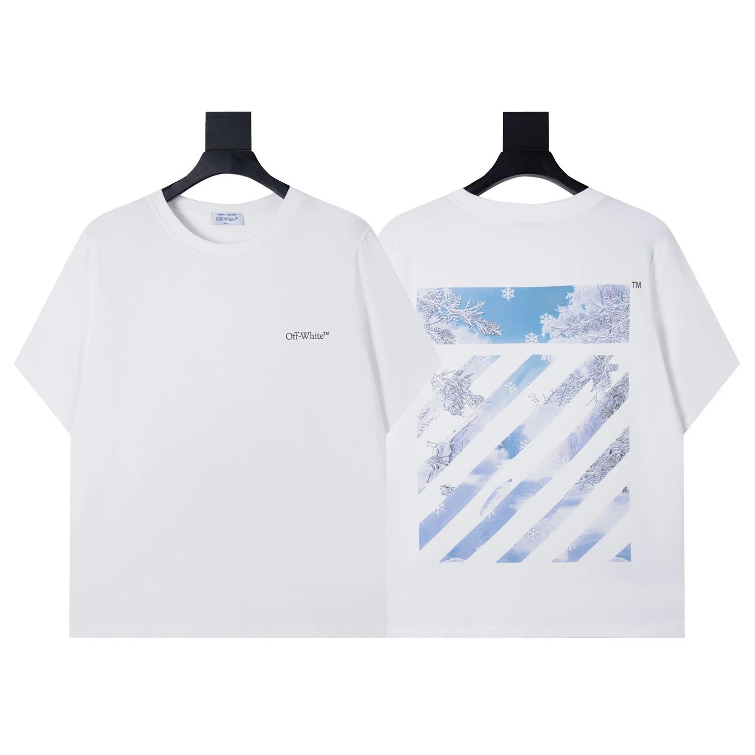 Off-White T-Shirts Arrow Graphic Print — 1512 white