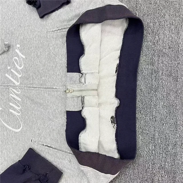Project G/R Hoodies & Sweatshirts Distressed Zip-Up Hoodie product detail image 4