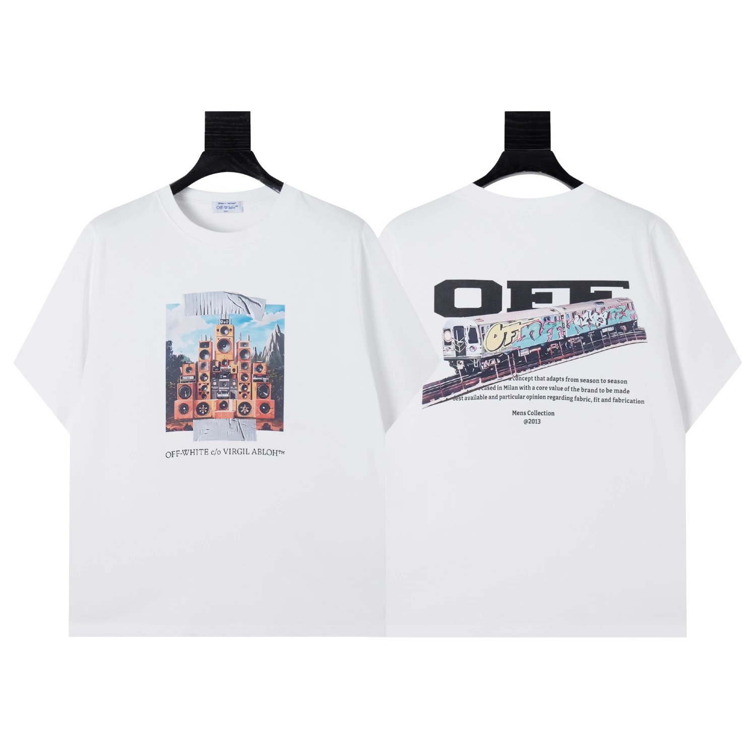 Off-White T-Shirts Arrow Graphic Print — 1516 white