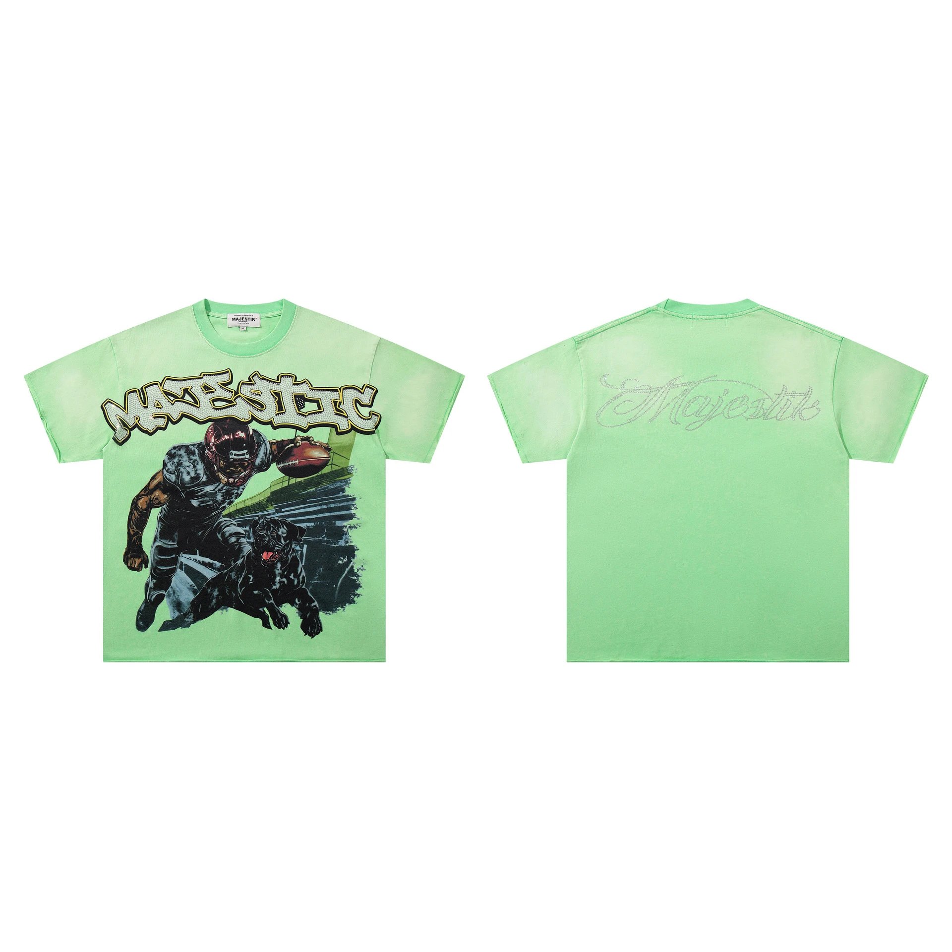 Majestik T-Shirts Graphic short-sleeve T-shirt — M 2610 Green