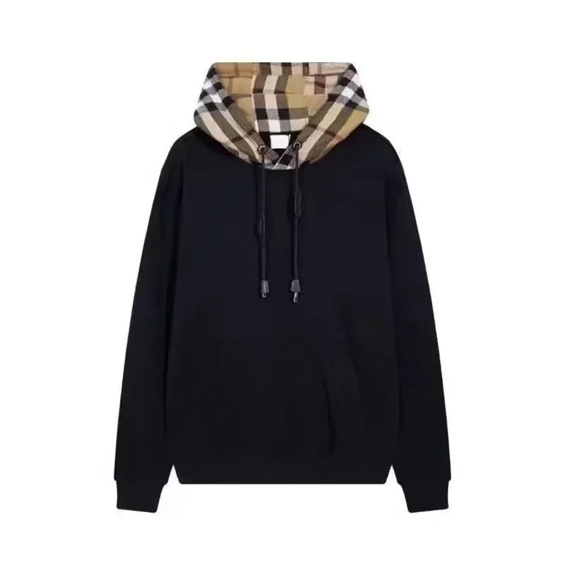 Burberry Hoodies & Sweatshirts Check-Lined Hooded Sweatshirt — 35