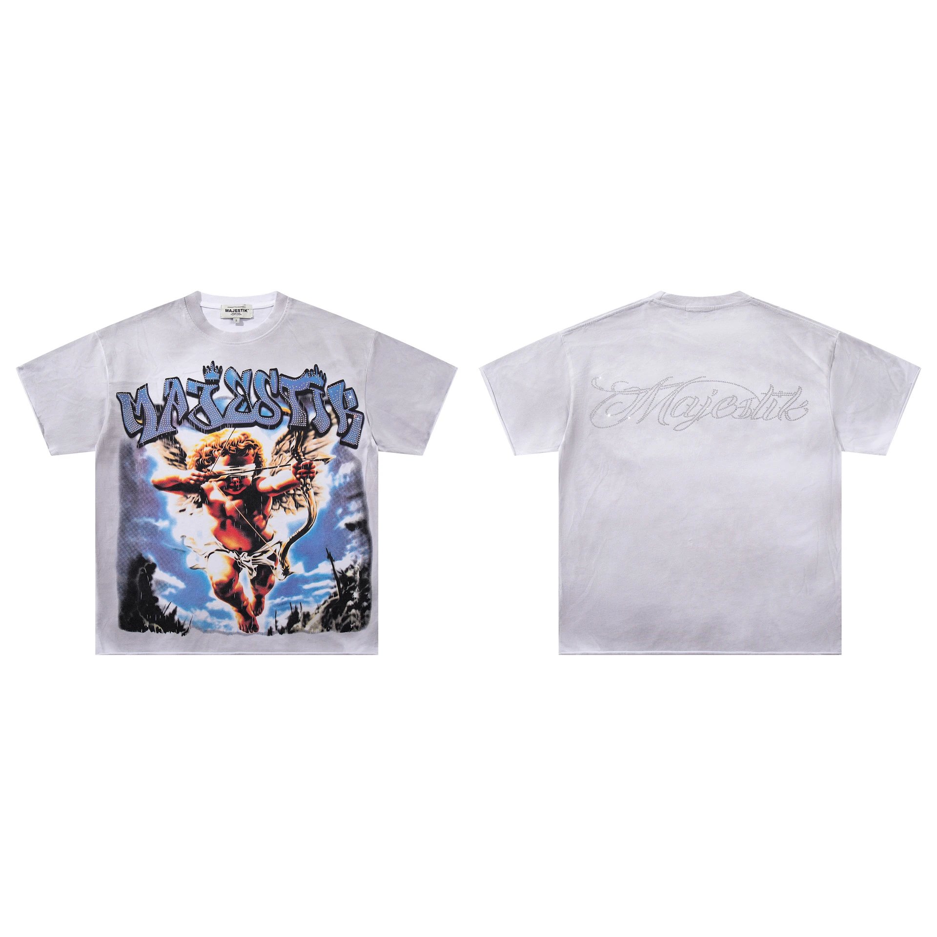 Majestik T-Shirts Graphic short-sleeve T-shirt — M 2616 white
