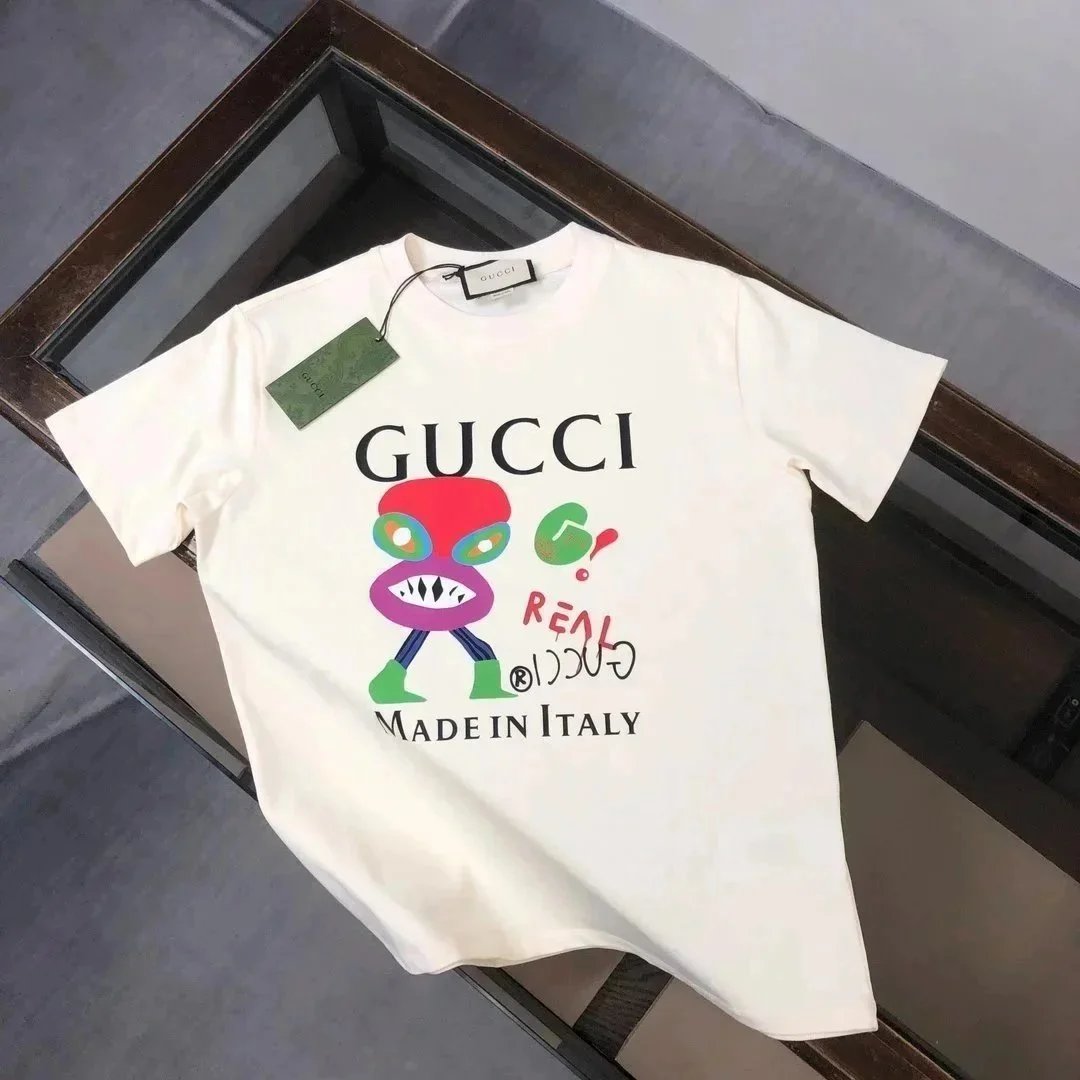Gucci T-Shirts Logo Graphic — 27 white