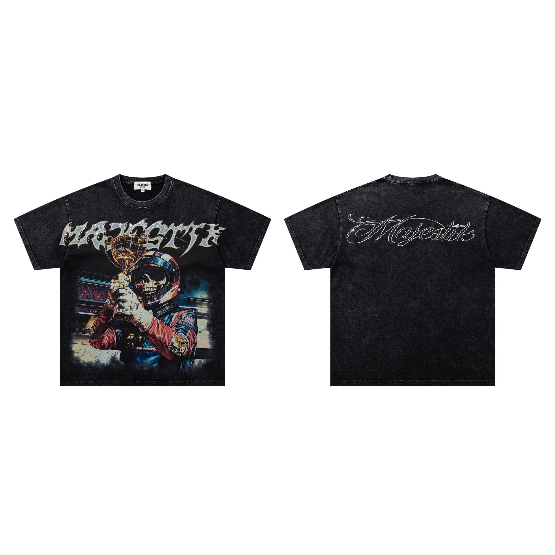 Majestik T-Shirts Graphic short-sleeve T-shirt — M 2617 Black