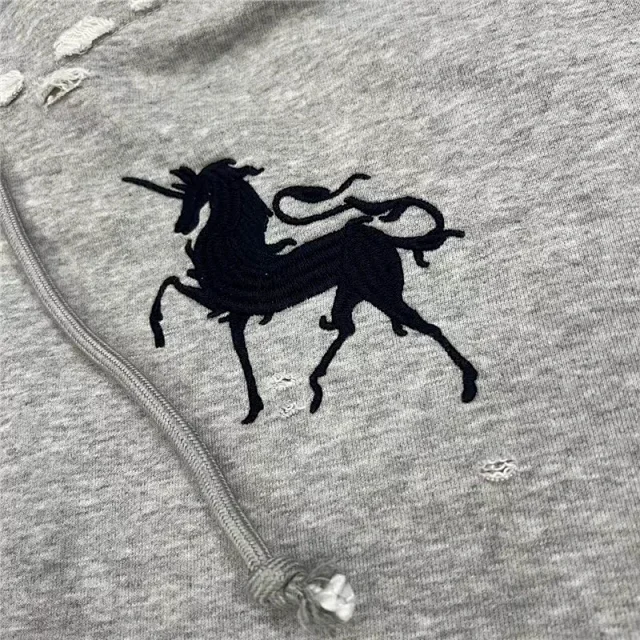 Project G/R Hoodies & Sweatshirts Distressed Zip-Up Hoodie product detail image 13