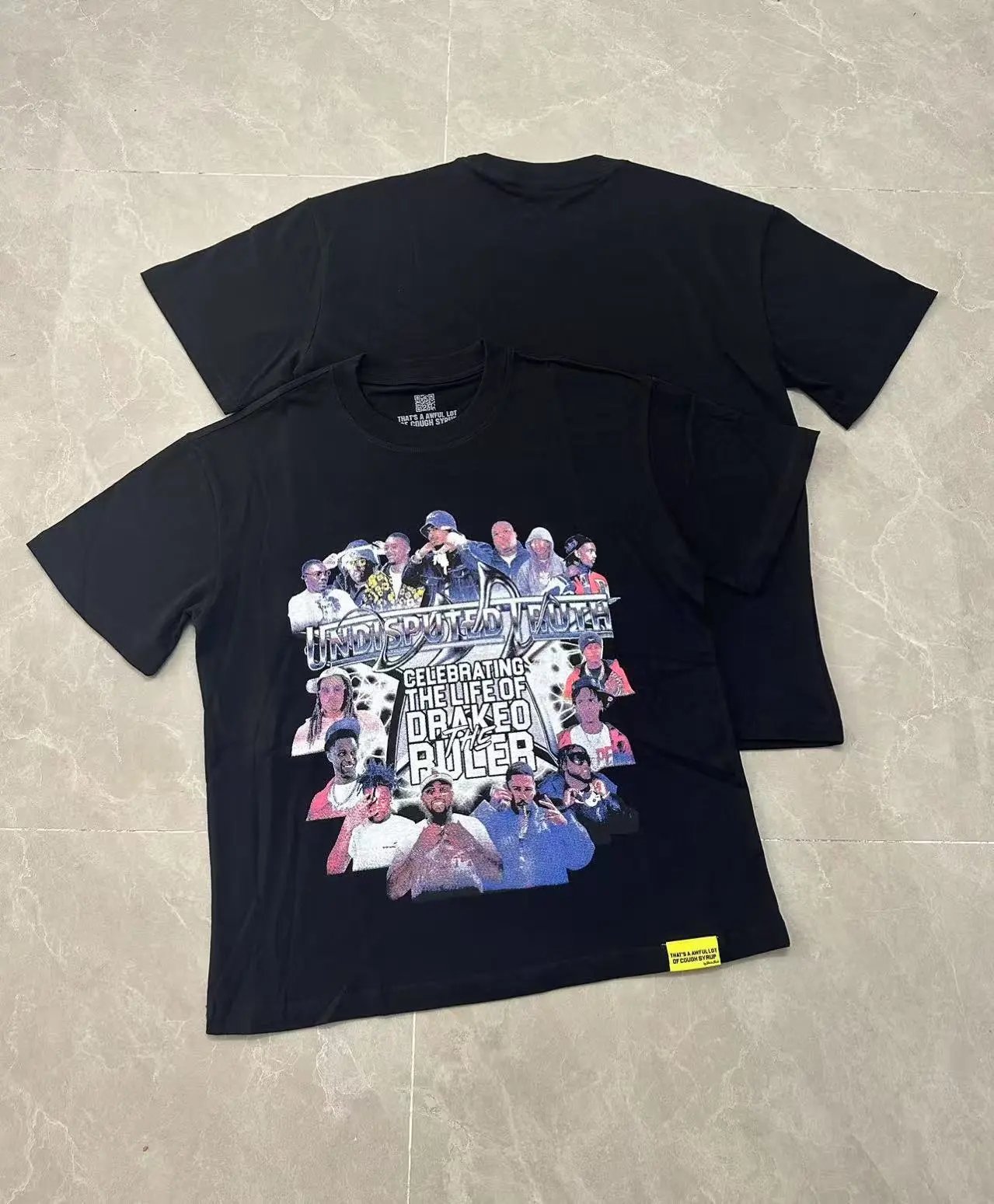 That's a Awful Lot of Cough Syrup T-Shirts Short-Sleeve Graphic Print — 249 black