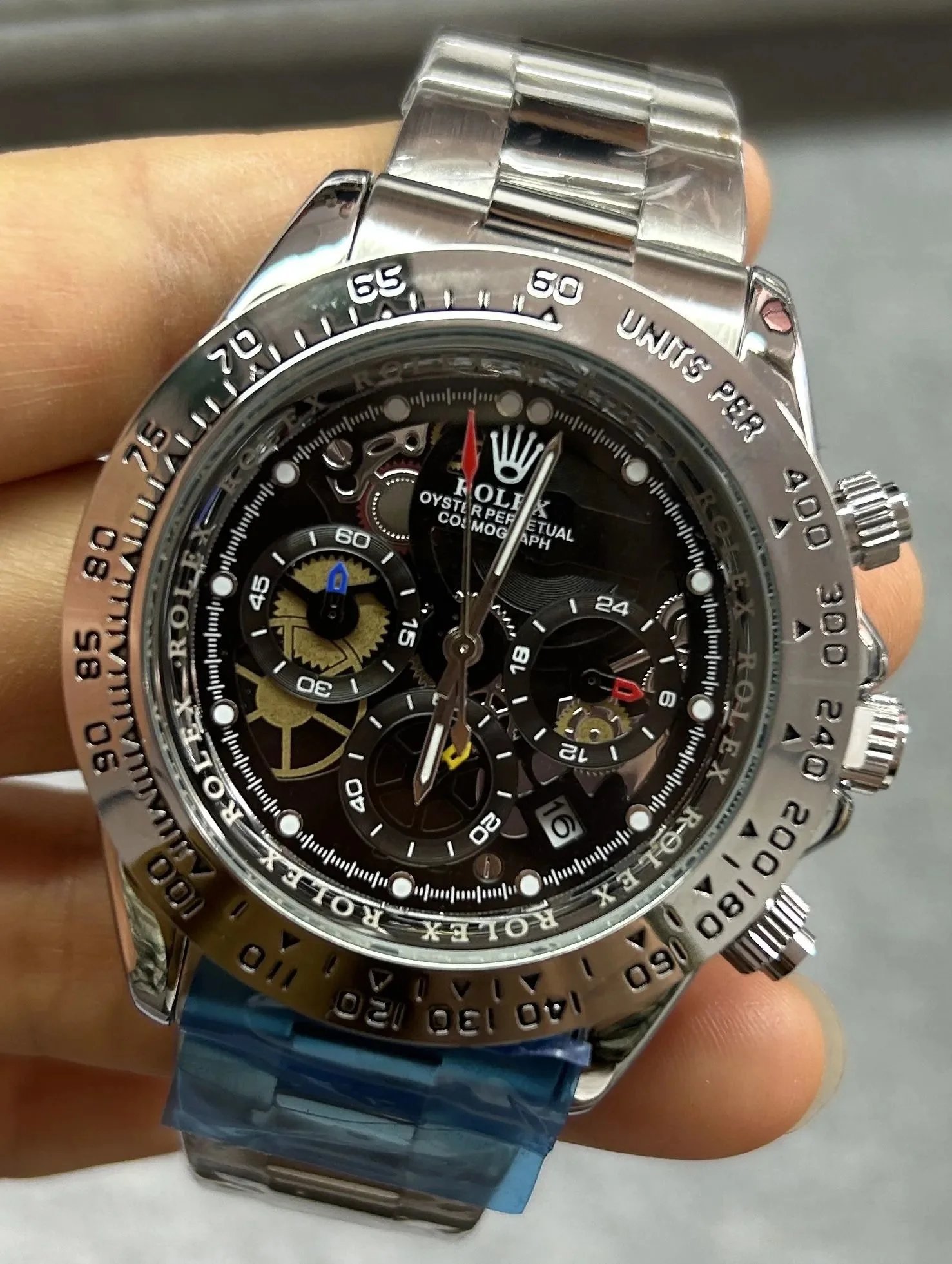 Rolex Oyster Perpetual Cosmograph Daytona Skeleton Blue Mechanical Watch Watches - 11