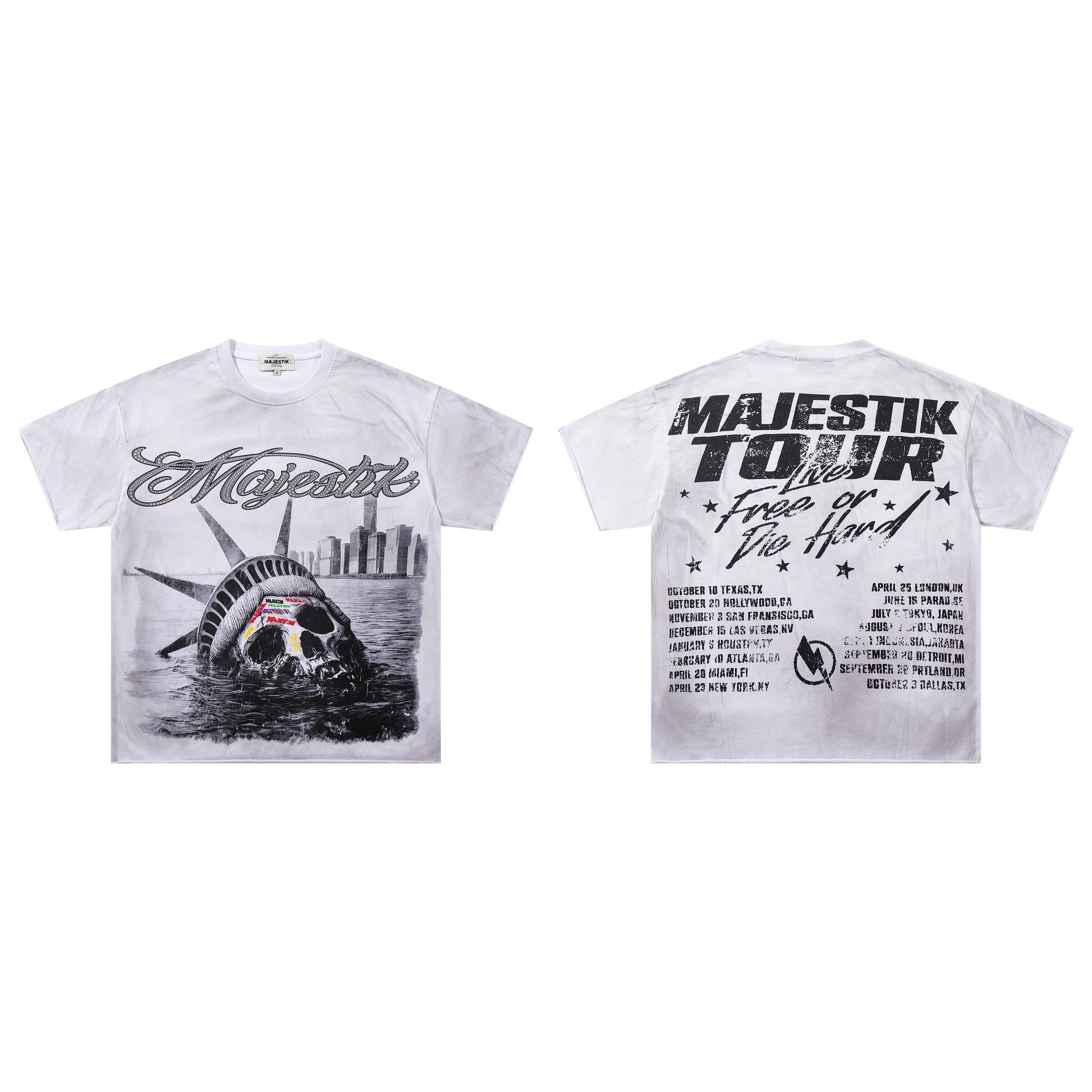 Majestik T-Shirts Graphic short-sleeve T-shirt — M 2612 white
