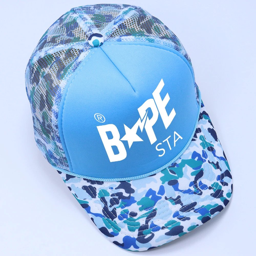 A Bathing Ape Hats BAPE STA Camouflage Baseball Cap — #-12