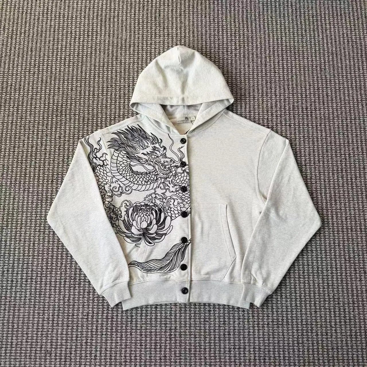 Unbranded Hoodies & Sweatshirts Embroidered Floral — Divine Dragon / Apricot Hoodie