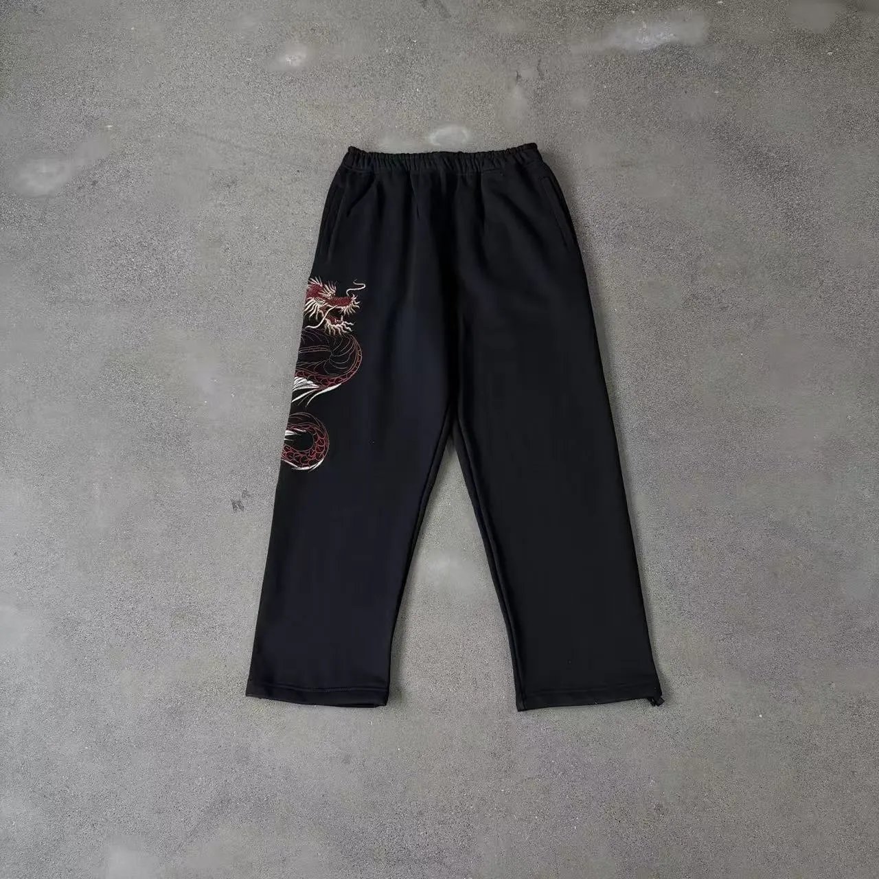 Unbranded Hoodies & Sweatshirts Embroidered Floral — Giant Dragon / Black Sweatpants