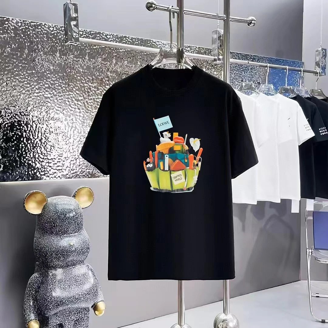 Loewe T-Shirts Short-Sleeve Anagram Logo T-Shirt — 03-1