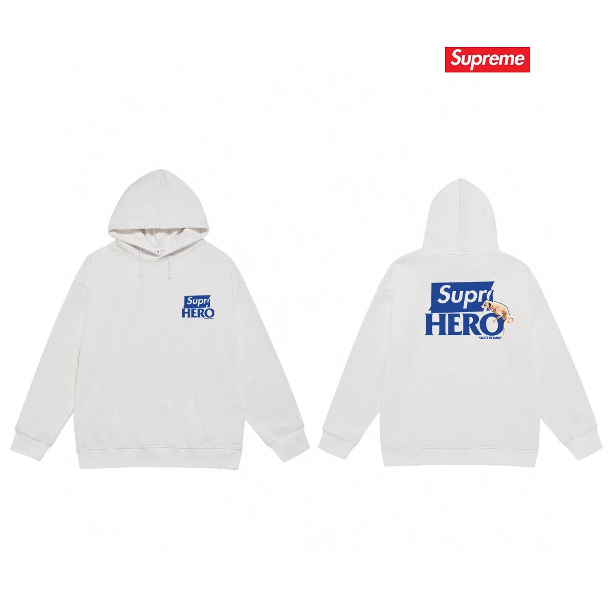 Supreme Hoodies & Sweatshirts Fleece-Lined Hooded Sweatshirt with Graphic Logo Print — 18-2 Fleece-lined version
