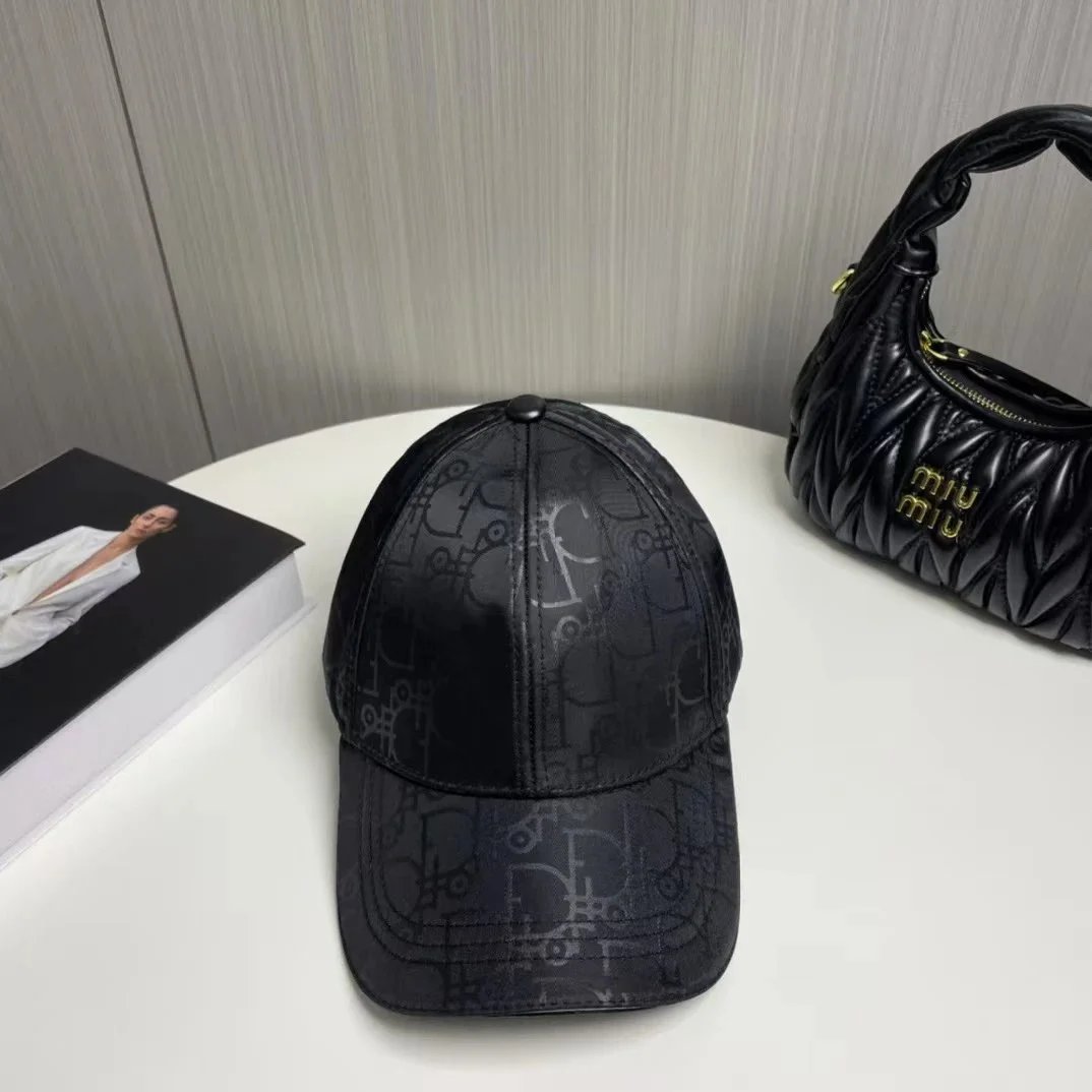 Dior Hats Oblique Monogram Baseball Cap with Leather Brim image 14