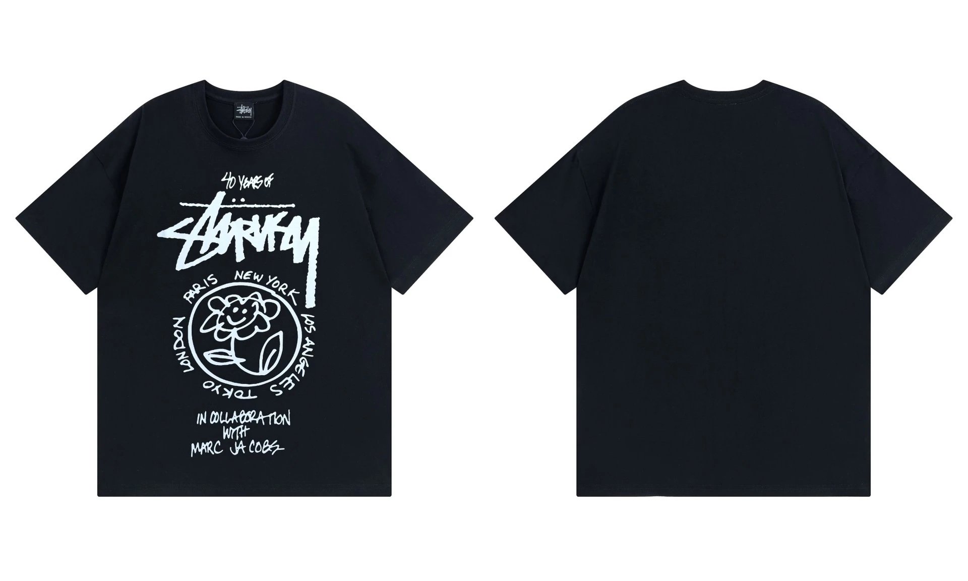 Stüssy T-Shirts Graphic Print Short-Sleeve — 925 black