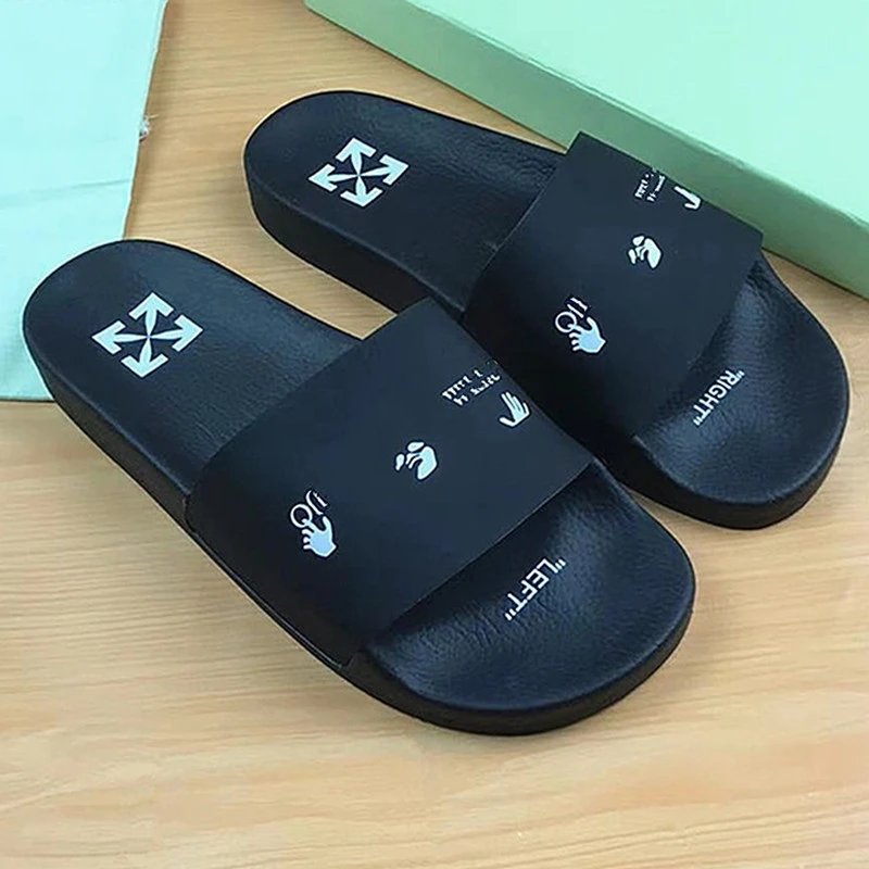 Off-White Industrial Belt Slide Sandals Black/Yellow - 22