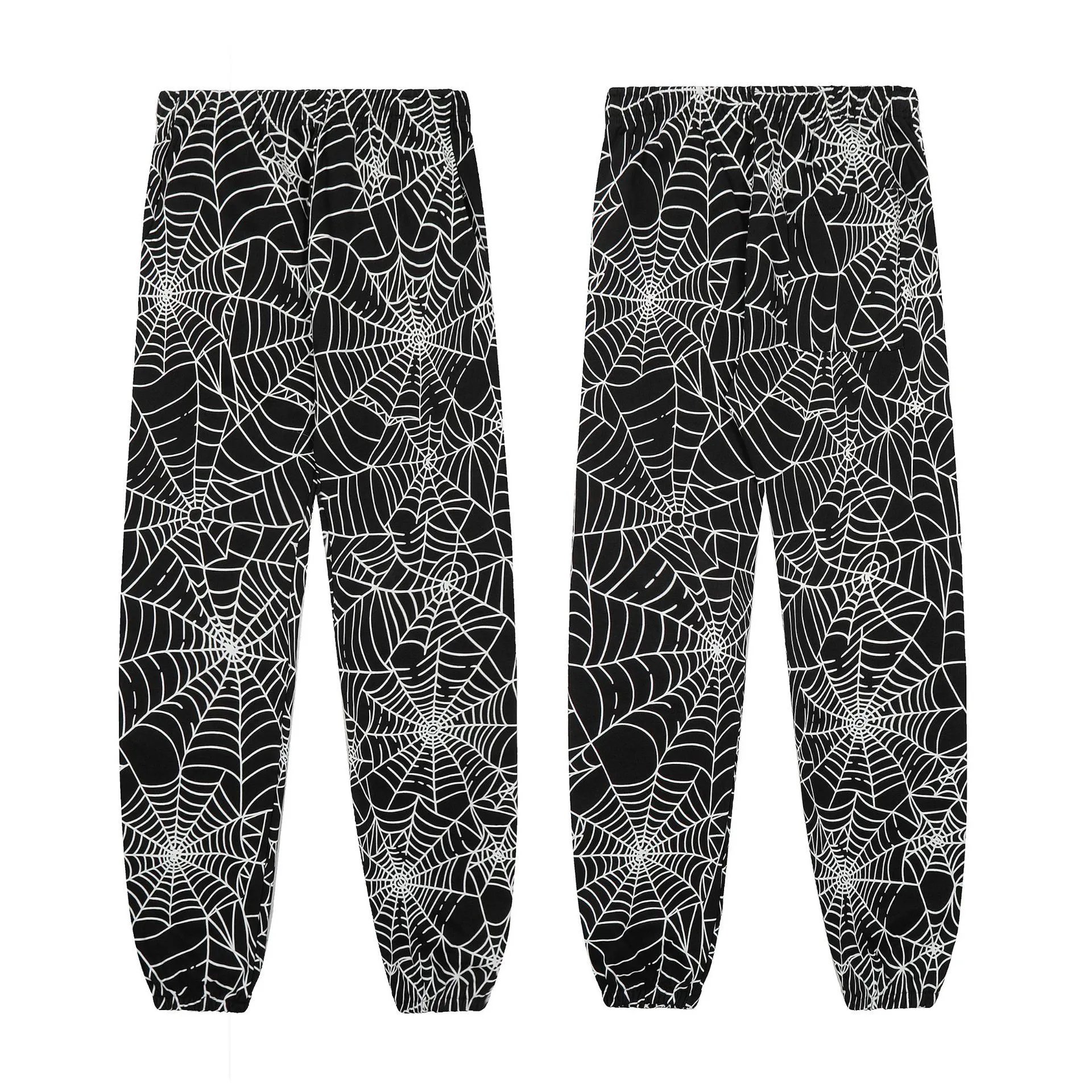 Sp5der Graphic Print Hoodie — 2643 Full print cobweb black