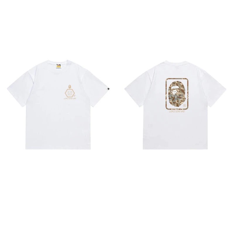 BAPE T-Shirts Graphic Print Crewneck T-Shirt — 1241 white
