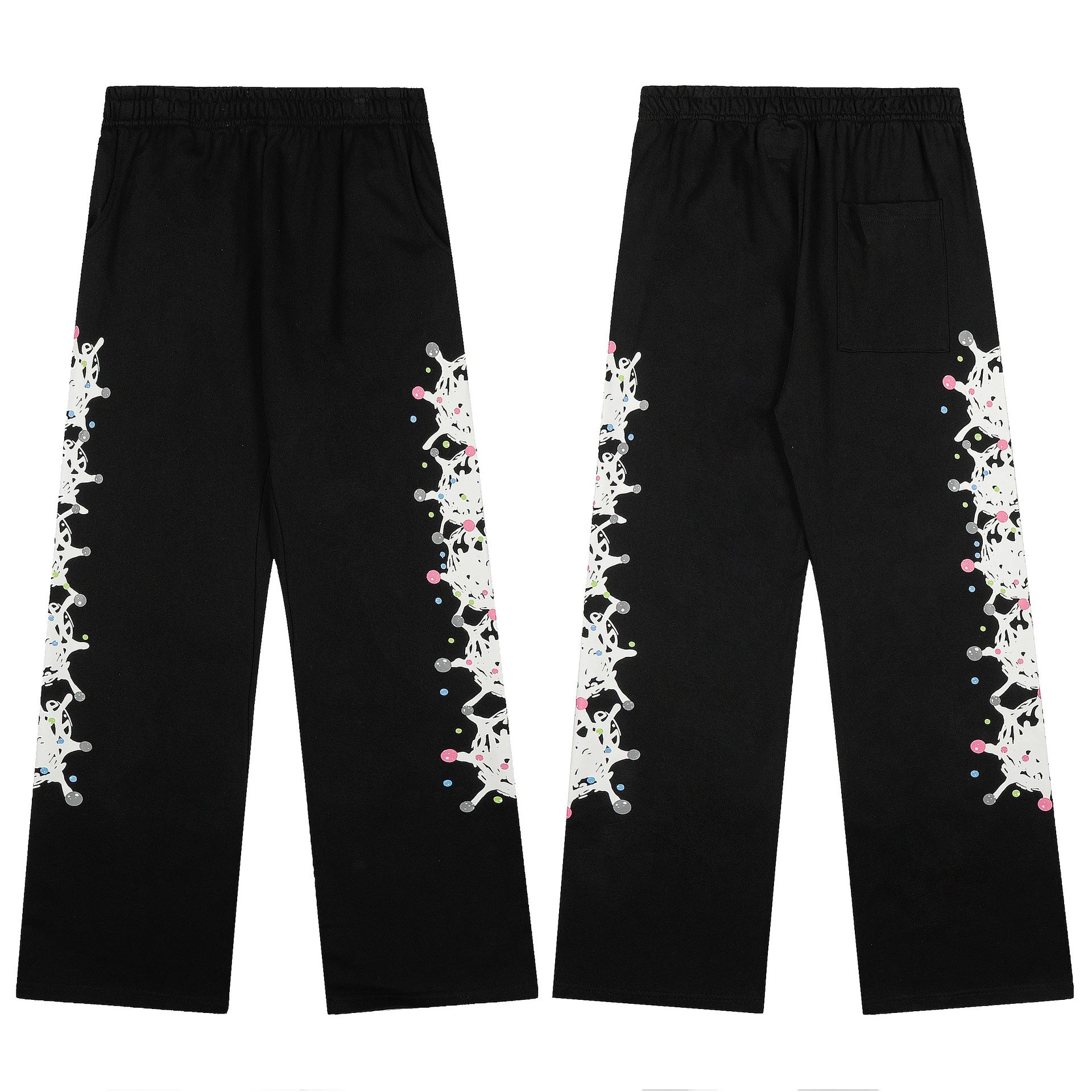 Sp5der Graphic Print Hoodie — 2646 Black
