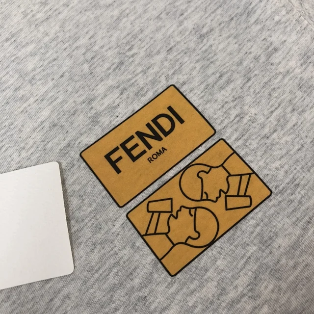 Fendi T-Shirts Short-Sleeve Logo Print product detail image 12