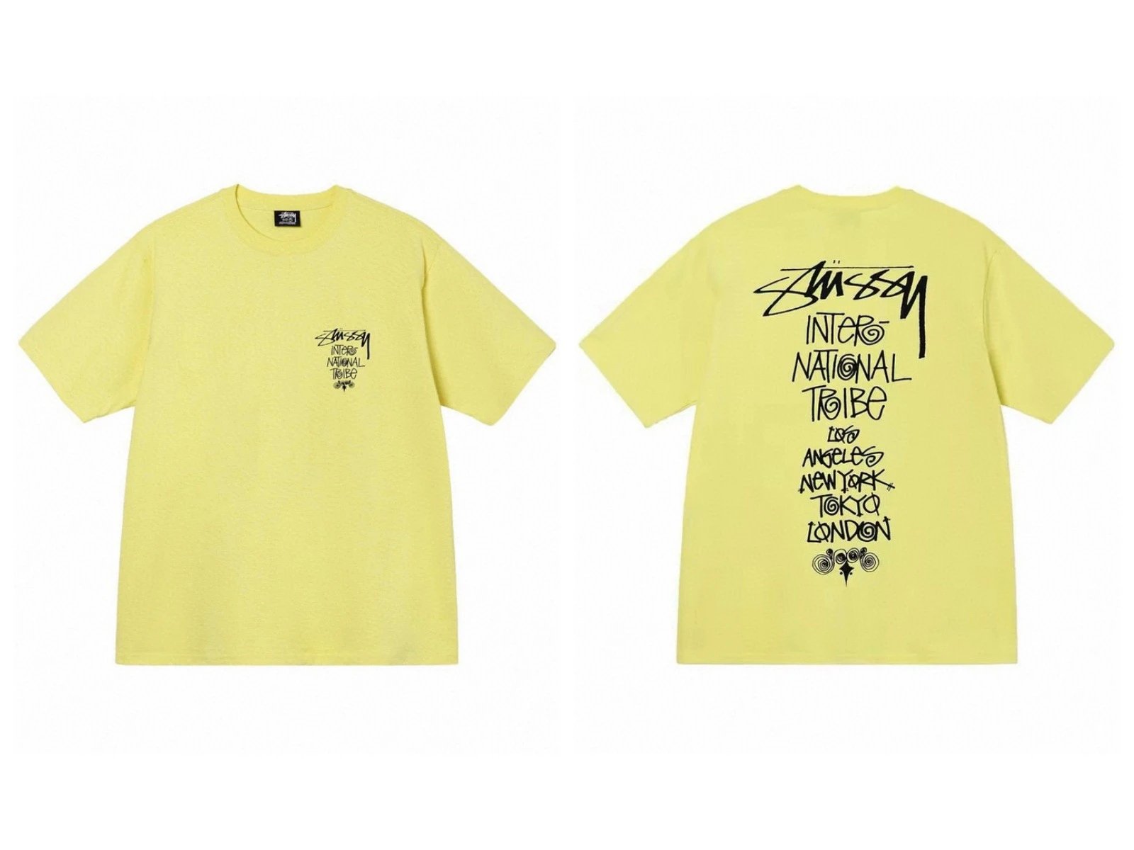 Stüssy T-Shirts TS3K-1 graphic print — 952 yellow