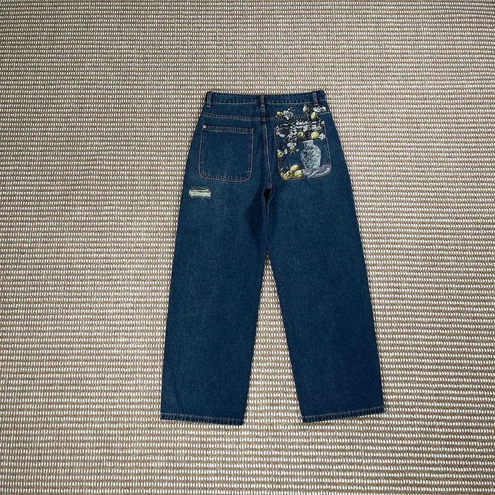 Unbranded Hoodies & Sweatshirts Embroidered Floral — Cherry Blossom / Blue Trousers