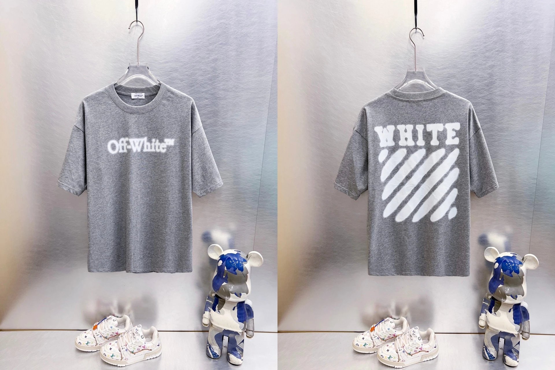 Off-White T-Shirts Oversized graphic-print short-sleeve — 9279 gray