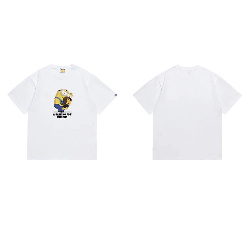 BAPE T-Shirts Graphic Print Crewneck T-Shirt — 1235 white